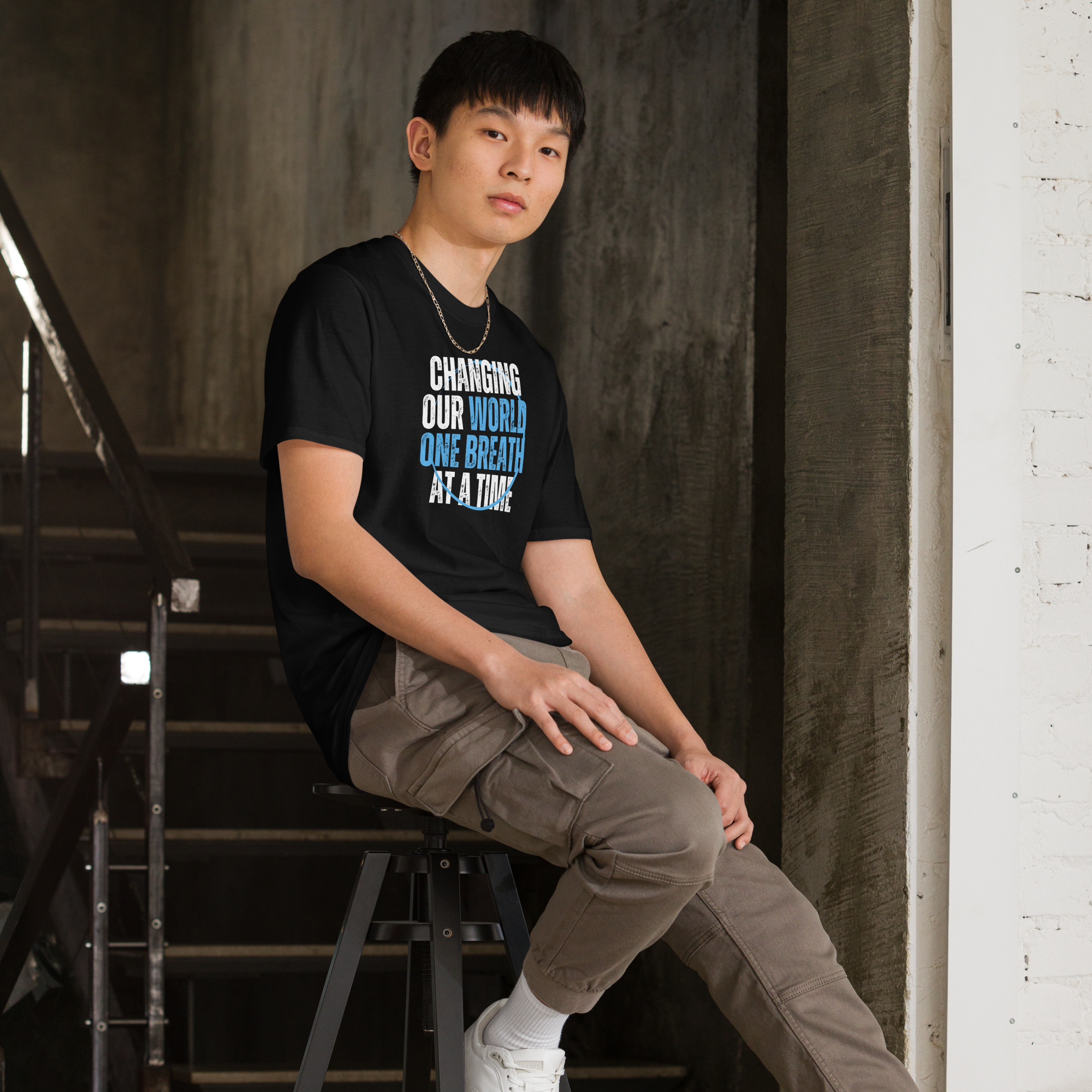 CHANGING OUR WORLD ONE BREATH AT A TIME Short-Sleeve Unisex T-Shirt