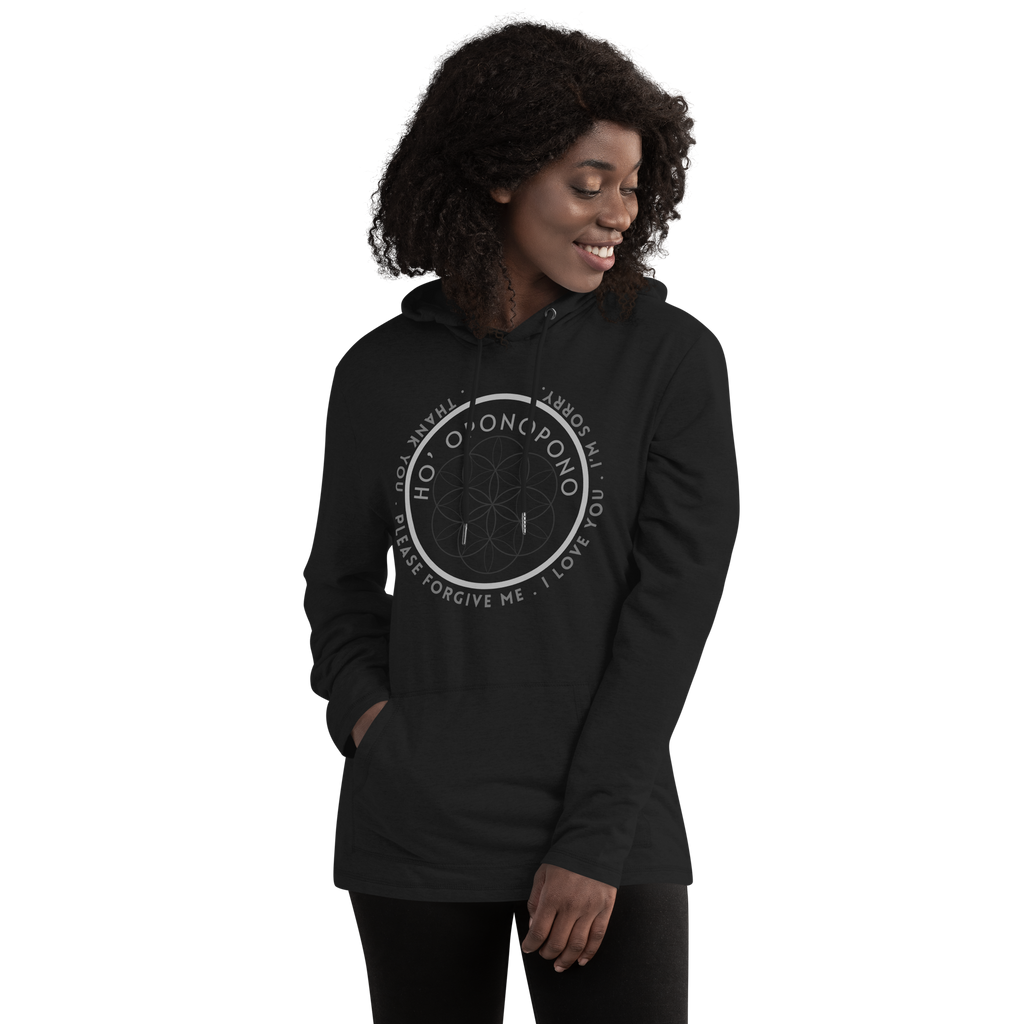 HO' OPONOPONO SACRED GEOMETRY Unisex Lightweight Hoodie