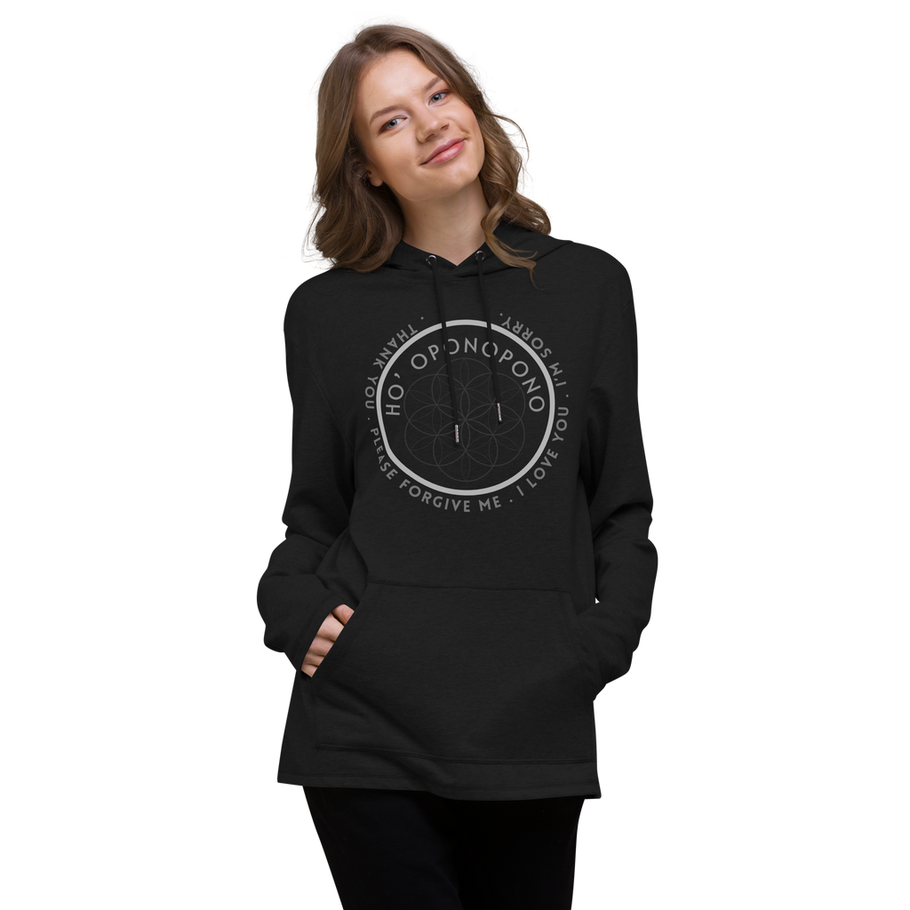 HO' OPONOPONO SACRED GEOMETRY Unisex Lightweight Hoodie