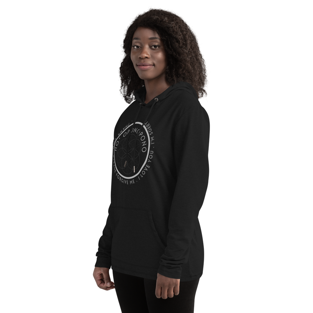 HO' OPONOPONO SACRED GEOMETRY Unisex Lightweight Hoodie