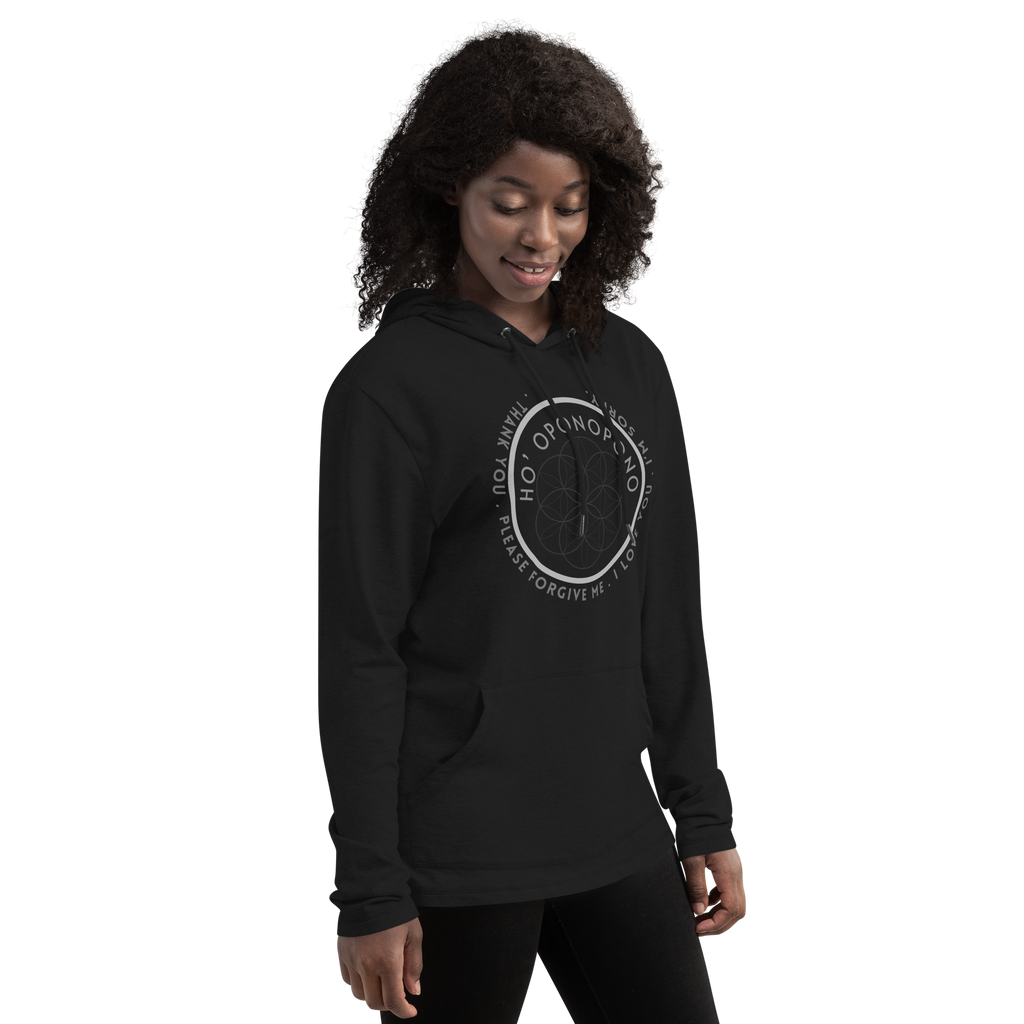 HO' OPONOPONO SACRED GEOMETRY Unisex Lightweight Hoodie